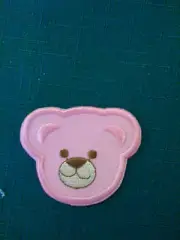 Iron On Patch - Pink Bear Head