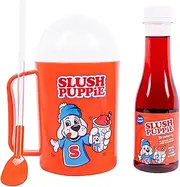 Slush Puppie Making Cup & Strawberry Syrup Set - Create Refreshing Slushies at Home, Includes Strawberry Syrup, Ideal for Summer Fun!