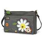 Chala DAISY Deluxe Crossbody RFID Protected Vegan Leather Bag (Gray) NWT