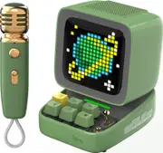 Divoom Ditoo-Mic Mini Karaoke Machine Pixel Art Bluetooth Speaker - Green