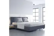Milano Decor Charcoal Capri Bed Frame + Luxopedic Euro Top Mattress Bedroom Set