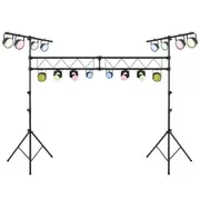 Giantex 4.6MLighting Truss System Adjustable DJ Lighting Stand Retractable T-bar Heavy Duty Metal Frame