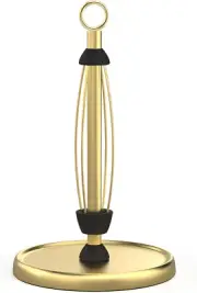 Paper Towel Holder Countertop, One-Handed Tear, Stainless Steel, Weighted Base,