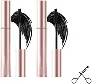 Tubing Mascara Black & Brown Duo for Lash Makeup, New Upgrade Submarine Shape Mascara, Long Lasting Waterproof and Sweatproof Lengthening and Curling Non Clumping for Exclusive Formula (Black*2)