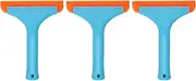 HARFINGTON 3pcs Squeegee 6 Inch Length Auto Water Blade Shower Squeegee with Non-Slip Handle for Windshield Window Cleaner Glass Door, Blue