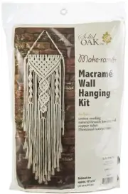 Solid Oak Macrame Wall Hanging Kit-Dual Spirals