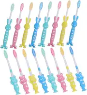 FRCOLOR Toothbrushes Soft Tooth Brush Bulk Boys and Girls Toothbrush Set 32pcs Mini Boys and Girls Cartoon Design