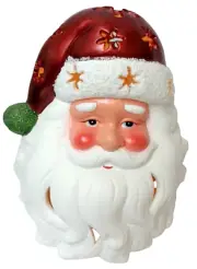 Home Reflections Christmas Santa Claus Flameless LED Candle Luminary with Timer