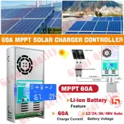 60A MPPT Solar Charge Controller Battery Regulator Charger 12V/24V/36V/48V AUTO