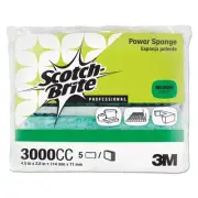 Scotch-Brite PROFESSIONAL Power Sponge Teal 2 4/5 x 4 1/2 5/Pack 3000CC