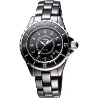在飛比找Yahoo奇摩購物中心優惠-Diadem 黛亞登 F4 晶鑽時尚陶瓷女錶-黑/33mm