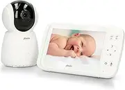 Alecto DVM-275 Digital Baby Monitor with Controllable Camera, Long Range of up to 300 Metres, 5" (12.7 cm) White