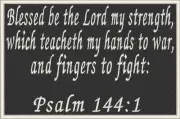 PSALM 144:1 Christian Military Patch W/ VELCRO® Brand Fastener Emblem