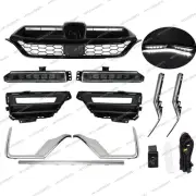 Fits Honda CRV 2020-2022 Front Grille Headlight Trim Fog Light Bracket Set 11pcs (for: Honda)