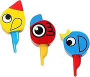 ERINGOGO 3pcs Wooden Bird Whistles for Fun Musical Instruments Educational Playthings for Early Learning and Development Safe and Design