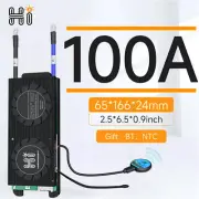 4S 12V 100A LiFePo4 Smart BMS Battery Board Common Port with Balance Bluetooth