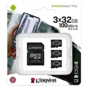 Kingston Canvas Select Plus 32GB microSD Card (3-Pack) with Adapter, (BRAND NEW)