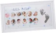 Baby Monthly Milestone Photo Frame Handprint Kit Footprint Kit Nursery Decor Unique for Newborns