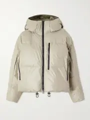 [adidas by Stella McCartney] adidas by Stella McCartney - Truenature Hooded Quilted Padded Recycled-shell Jacket - Beige - large large Neutrals