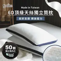 在飛比找momo購物網優惠-【GNITE】6D頂級天絲獨立筒枕 台灣製造(天絲針織表布/