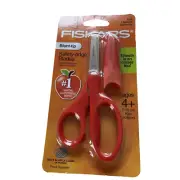 Fiskars Blunt Tip Kids Red 5 Inch Scissors Safety Blades Sheath Eraser School