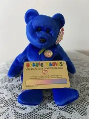 Ty Clubby 1998 Mint Condition Beanie Baby w Membership card used to purchase