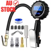 200 PSI Digital Tyre Inflator Car Motorcycle Air Pressure Tire Gauge w/ Hose AU