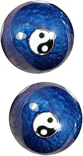 Baoding Chinese Hand Massage Balls - Meditation Yin Yang Enamel Health Exercise Set With Case for Seniors and Adults