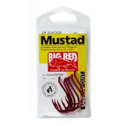 Mustad Big Red Pre Pack Chemically Sharpened Fishing Hook Sizes 6 to 8/0