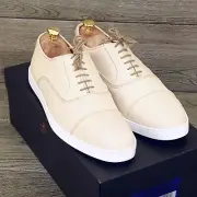 *NIB* $295 Allen Edmonds PARK AVE Sneaker 9.5 D Parchment Leather *add $15 Trees