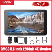 Godox GM6S 5.5 Inch 1200nit IPS HD Ultra Bright Camera DSLR Video Monitor 3D LUT