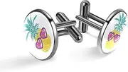 [Generic] Men's Cufflinks, Pineapple in Heart Shape Sunglass Cuff Links for Men, Classic Cufflinks Black for Suit Shirt Wedding Business Birthday Jewelry Gift