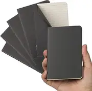 Softcover Pocket Notebook Set - 90 millimeters by 140 millimeters - 6 Pack - 30 Sheets - 60 Lined Pages - Perfect for The Traveler or Author