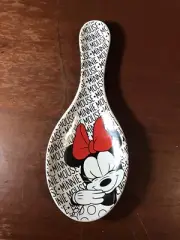 Minnie Mouse Red Bow Ceramic Spoon Holder Rest NEW