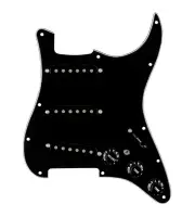 920D Custom Texas Growler Loaded Pickguard for Strat With Black Pickups, Blac...