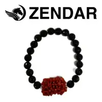 在飛比找momo購物網優惠-【ZENDAR】頂級天然紅珊瑚直側球黑瑪瑙白水晶手鍊 108