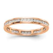 14k Rose Gold 1/2 Ct. Lab Grown Diamond VS/SI+ G+ Channel Set Eternity Band Ring