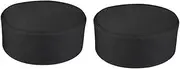 [BESPORTBLE] 2pcs Kitchen Cooking Hat Set for Men and Women - Breathable Mesh Chef Hats with Hair Net - Comfortable Cotton Work Hats for Culinary Professionals and Home Cooks Black