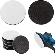 Swpeet 5Pcs 4-Inch No Hole Hook and Loop Soft Polyester Sponge Density Interface Buffer Pad, Automobile Metal Polishing Backing Polisher Cushion Drill Sand Buffer Pads for Home Decoration Crafting