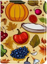 [CWAGFEQZ] Passport Holder,Passport Cover,Passport Holder for Women Men Family,Autumn Harvest Leaves