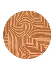 [Miss Amara] Alef Abstract Rollie Pollie Round Playmat in Brown