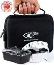 Magnifying Glasses with LED Light, 5 Lenses, Headband, Storage Case | Hands Free