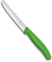 Victorinox Classic Wavy Edge Steak and Tomato Knife, Green, 1.1