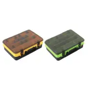 Fishing Tackle Box Sturdy Double Layer Multipurpose Multi Grids Gear Storage