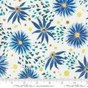 Moda COMING UP ROSES Cloud/Sapphire Quilt Fabric 39782 12 by Create Joy Projec