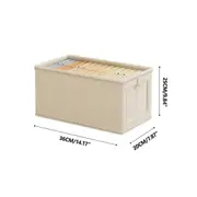 Oxford Cloth Window Visible Clothing Storage Box With Lid Large Fabric Storage Box Preferred For Home Storage