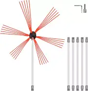 20FT Chimney Sweep Kit with Nylon Rods & Drill Brush for Fireplace Flue