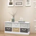 Storage Bench 6 Drawers Wood Chest Cabinet Hall Kitchen Entryway Rustic vidaXL