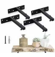Floating Shelf Brackets Metal Floating Shelf Heavy Duty 6in 4 Pack With Hardware