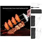 Barbecue Fork Three Prong Grilling Home Kitchen Barbecue Skewer Anti-rust